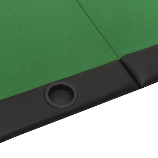 Thumbnail van een extra afbeelding van het spel vidaXL Pokertafel voor 10 spelers inklapbaar 206x106x75 cm groen