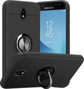 Cadorabo Hoesje geschikt voor Samsung Galaxy J5 2017 in ZWART - GRIJS - Beschermhoes met focusring van TPU Case Cover siliconen