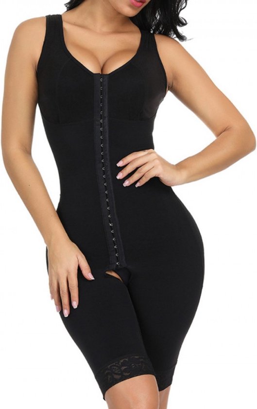 Corrigerende shapewear corset - corrigerende bh - met 3 rijen verstelbare haakjes Zwart maat XXL
