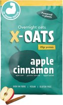 X-OATS-LEKKERE ONTBIJTSHAKE-hoog in proteïne, laag in suiker| 24x 70gr overnight oats shake |vegan en glutenvrij |maaltijdvervanger| afslanken| gezond & heerlijk ontbijt/maaltijd| snel & makkelijk te bereiden| 1 smaak-24-pack [24x appel/kaneel]