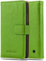 Cadorabo Hoesje geschikt voor Nokia Lumia 640 in GRAS GROEN - Beschermhoes met magnetische sluiting, standfunctie en kaartvakje Book Case Cover Etui