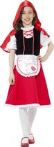 Smiffy's - Roodkapje Kostuum - Roodkapje Het Schatje Van Oma - Meisje - Rood - Small - Bierfeest - Verkleedkleding