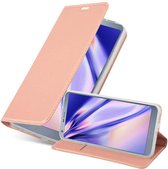 Cadorabo Hoesje voor LG G6 in CLASSY ROSE GOUD - Beschermhoes met magnetische sluiting, standfunctie en kaartvakje Book Case Cover Etui