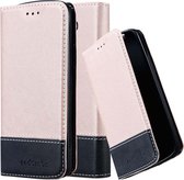 Cadorabo Hoesje geschikt voor LG G2 MINI in ROSE GOUD ZWART - Beschermhoes met magnetische sluiting, standfunctie en kaartvakje Book Case Cover Etui