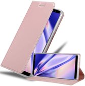 Cadorabo Hoesje geschikt voor Samsung Galaxy NOTE 8 in CLASSY ROSE GOUD - Beschermhoes met magnetische sluiting, standfunctie en kaartvakje Book Case Cover Etui