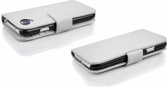 Étui Cadorabo pour LG Google NEXUS 5 en MAGNÉSIUM BLANC - Housse de protection avec fermeture magnétique et 3 emplacements pour cartes Book Case Cover Etui