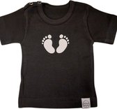 Baby t-shirt met opdruk Voetjes - korte mouw - BIO katoen