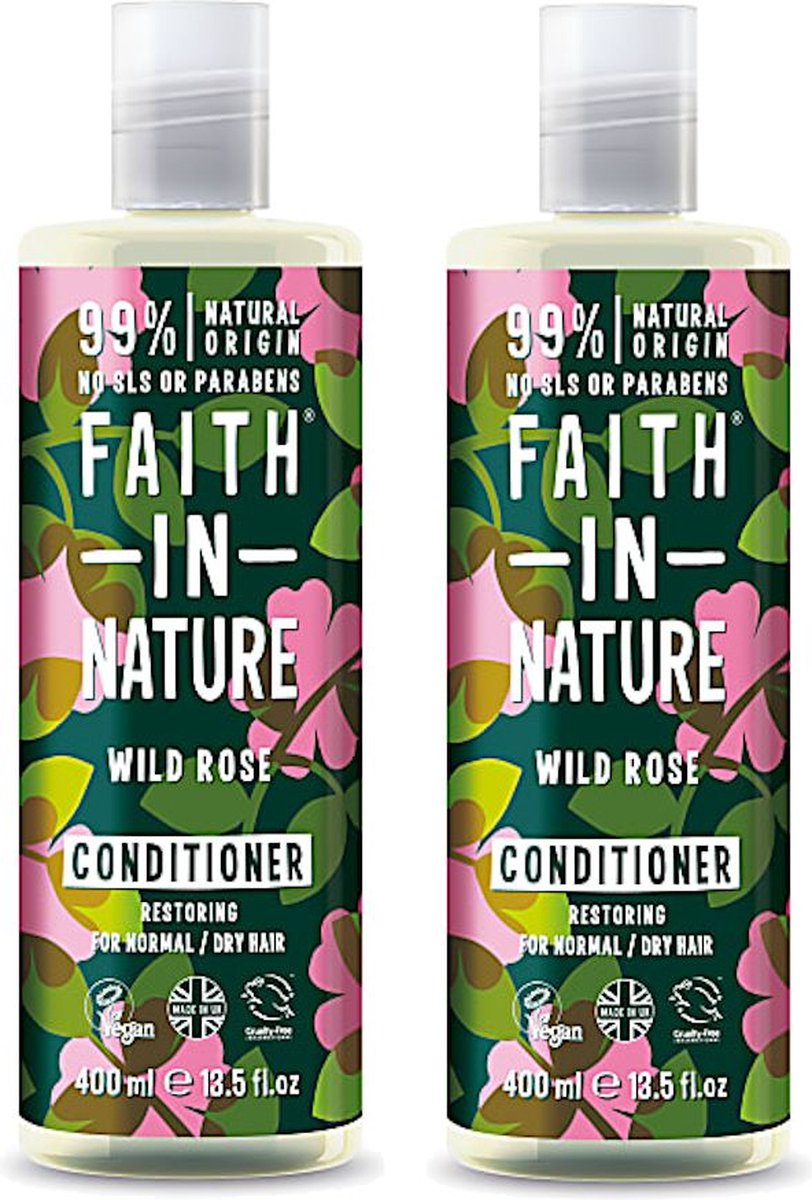 Faith in Nature - Wild Rose Conditioner - 400 ml - 2 Pak