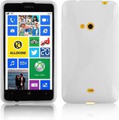Cadorabo Hoesje geschikt voor Nokia Lumia 625 in SEMI-TRANSPARANT - Beschermhoes gemaakt van flexibel TPU silicone Case Cover