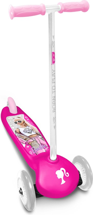 Mattel Barbie 3-wiel Kinderstep Voetrem Meisjes Roze/wit
