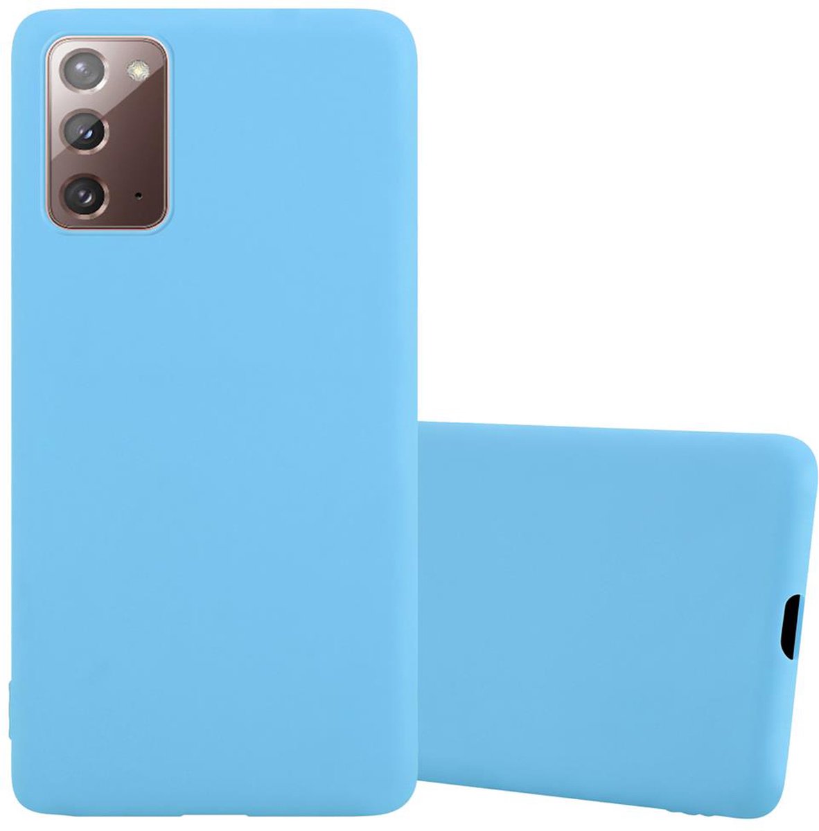 Cadorabo Hoesje geschikt voor Samsung Galaxy NOTE 20 in CANDY BLAUW - Beschermhoes gemaakt van flexibel TPU silicone Case Cover