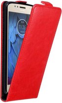 Cadorabo Hoesje voor Motorola MOTO G5S in APPEL ROOD - Beschermhoes in flip design Case Cover met magnetische sluiting