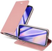 Cadorabo Hoesje voor Apple iPhone XS MAX in CLASSY ROSE GOUD - Beschermhoes met magnetische sluiting, standfunctie en kaartvakje Book Case Cover Etui