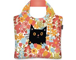 Ecozz tas - Cat in the jungle - met rits - 46x41 cm