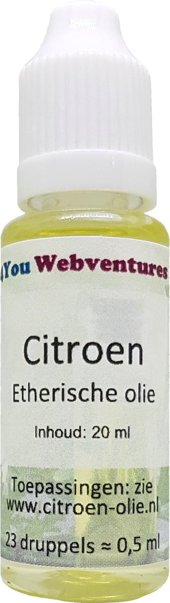 Goedkoopste Pure etherische citroenolie - 20 ml - etherische olie - essentiële citroen olie
