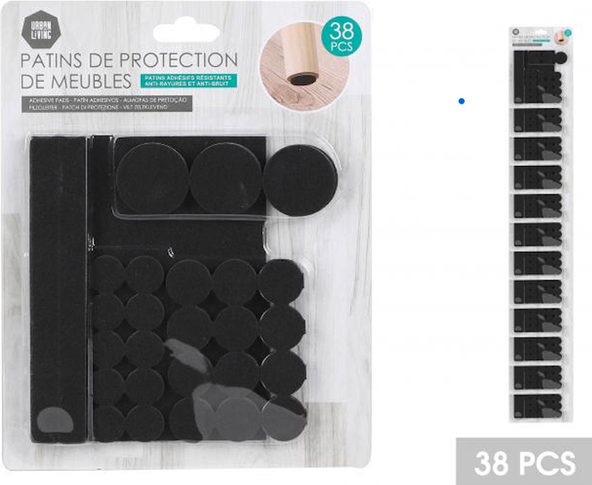 Lot 8 Patins Feutre Autocollants Rond - Leroy Merlin