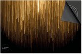 Inductie beschermer 90x52 - afdekplaat inductie mat - Dietrix Kookplaat beschermer - Exclusief - Black en Gold - Strepen goud