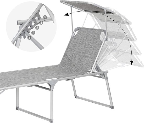 Tierra Outdoor Loungestoel Verstelbaar Queens black
