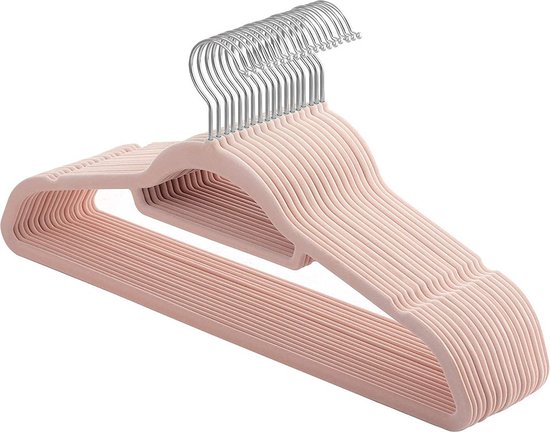 Kledinghangers fluweel 50 stuks kopen