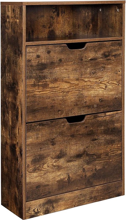 Armoire à chaussures - étagère à chaussures - armoire à chaussures - rangement de chaussures - brun rustique
