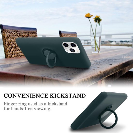 Coque Cadorabo pour Apple iPhone 11 PRO MAX en VERT LIQUIDE - Coque de protection en silicone TPU souple avec anneau