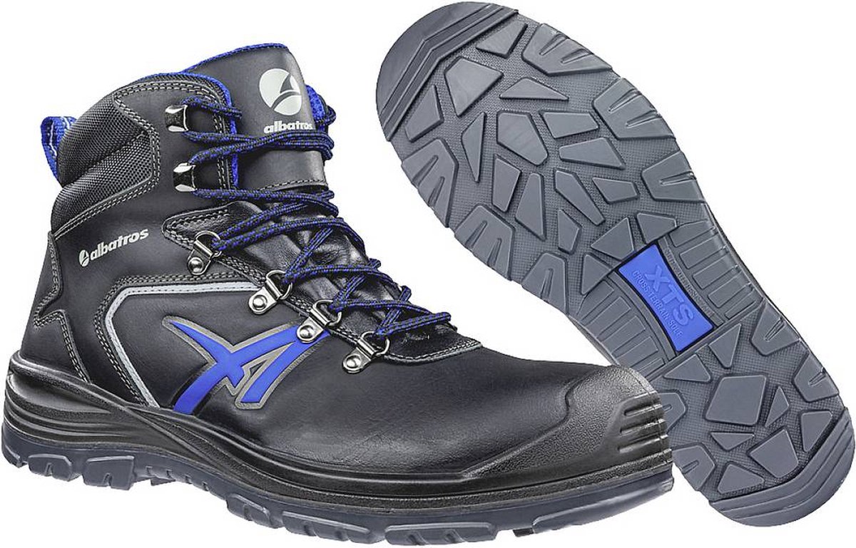 PUMA Safety Rio Black Mid Werkschoen Voor Heren, Veiligheidsschoen S3 SRC Aluminium Kap Penetratiebescherming Antislip Voor Mannen