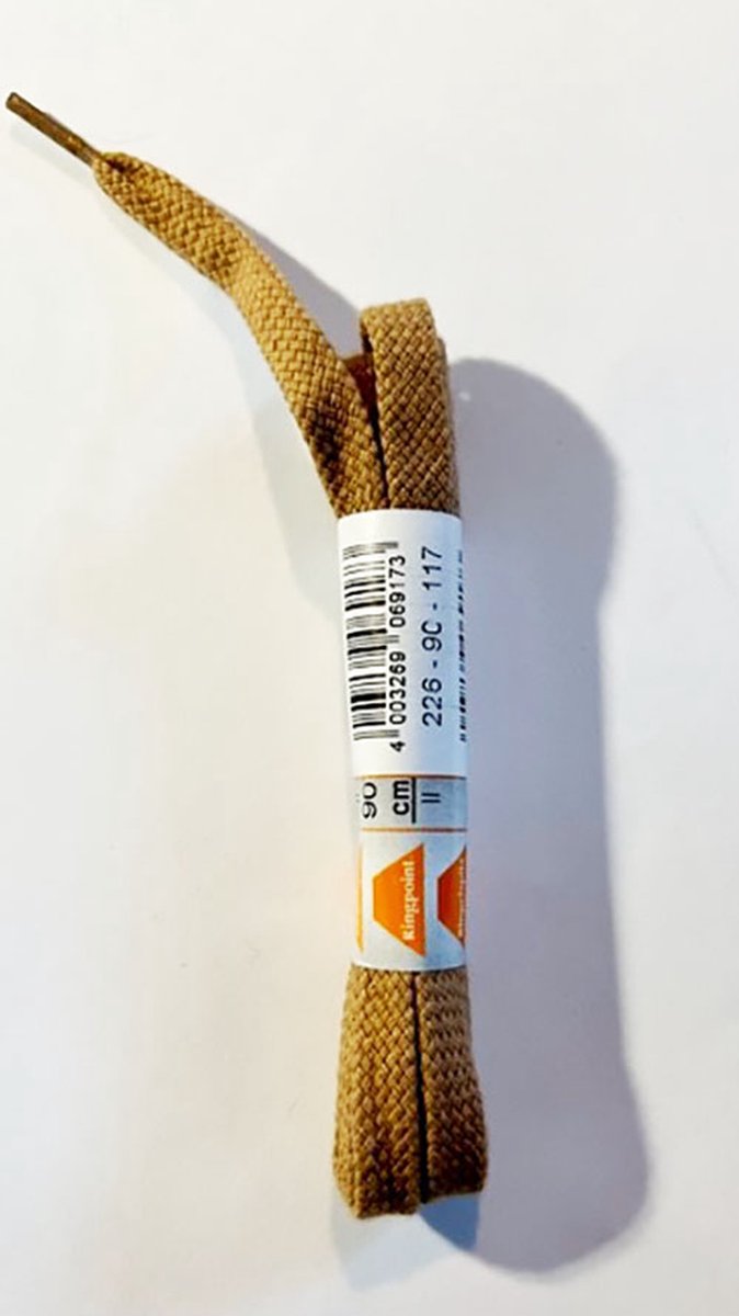 Ringpoint Schoenveters - Veters - Plat - Beige - Veterlengte 90 cm – 8 mm