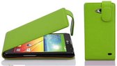 Cadorabo Hoesje geschikt voor LG L70 (1. SIM) in APPEL GROEN - Beschermhoes in flip-design Case Cover van getextureerd imitatieleer