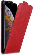 Cadorabo Hoesje geschikt voor Apple iPhone XS MAX in APPEL ROOD - Beschermhoes in flip design Case Cover met magnetische sluiting