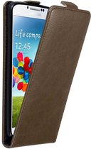 Cadorabo Hoesje voor Samsung Galaxy S4 in KOFFIE BRUIN - Beschermhoes in flip design Case Cover met magnetische sluiting
