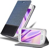 Cadorabo Hoesje geschikt voor Samsung Galaxy S3 MINI in DONKERBLAUW ZWART - Beschermhoes met magnetische sluiting, standfunctie en kaartvakje Book Case Cover Etui