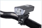 Lampe de vélo rechargeable étanche JN - feu avant - 300 lumens - éclairage de vélo super lumineux avec câble USB - Zwart - phare - lampe avant