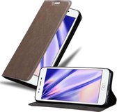 Cadorabo Hoesje geschikt voor ZTE Nubia M2 LITE in KOFFIE BRUIN - Beschermhoes met magnetische sluiting, standfunctie en kaartvakje Book Case Cover Etui