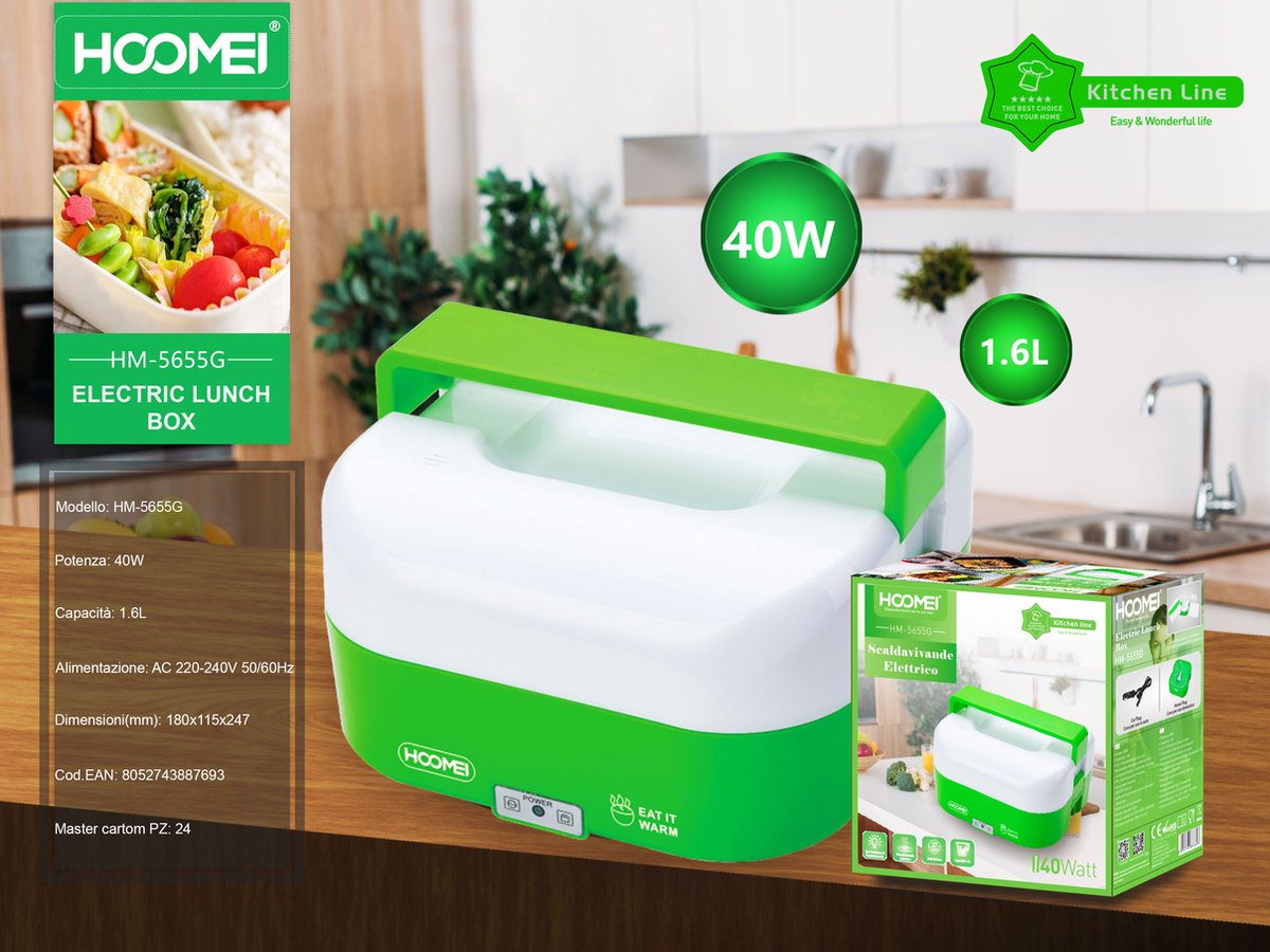 Elektrische lunchbox-Opwarmbox-Eten opwarmen-Electrische maaltijdbox-Lunchbox