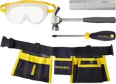 Stanley Gereedschap Set voor Kinderen - 5-Delig - Hamer - Schroevendraaier - Veiligheidsbril - Liniaal - Gereedschapsriem
