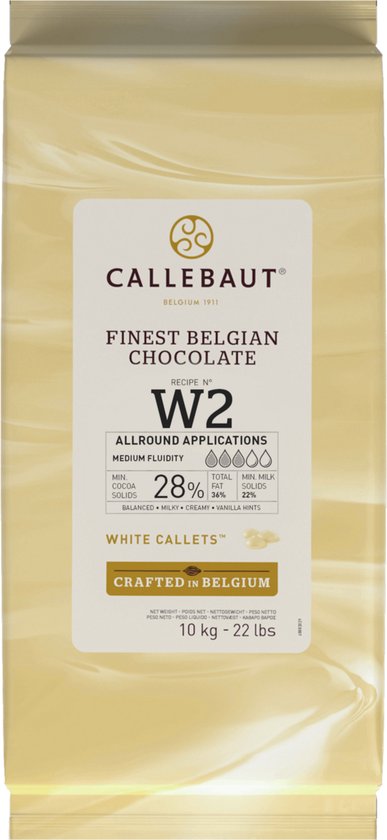 Callebaut W2 Wit Chocolade Callets 10 kg
