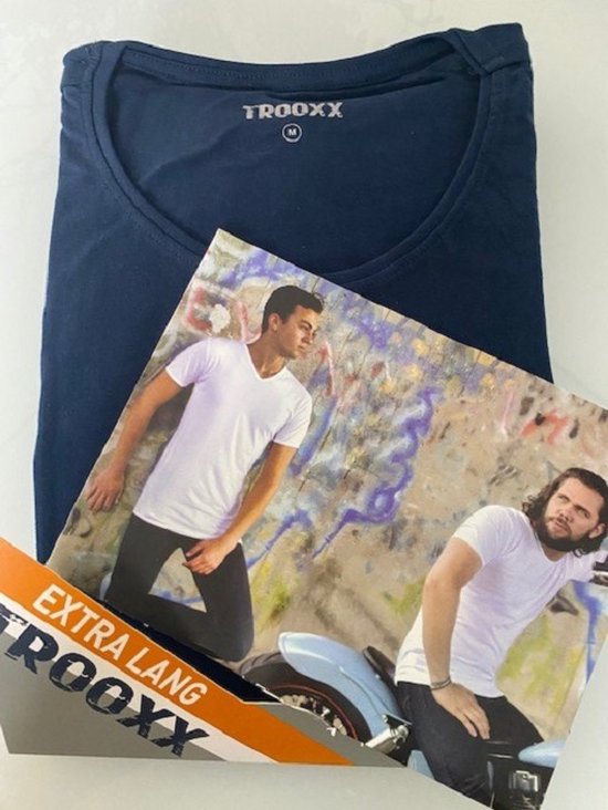 Trooxx T-shirt 6-Pack Extra Long - Round Neck - Navy - S