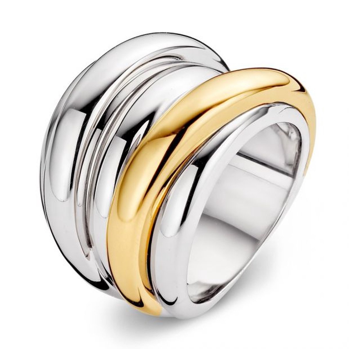 Tirisi Moda – TM1075 (2T) – ring - 18krt - zilver – maat 55 - uitverkoop
