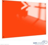Whiteboard Glas Solid Bright Orange 100x150 cm | sam creative whiteboard | White magnetic whiteboard | Glassboard Magnetic