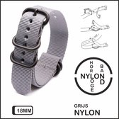 Bracelet Nato 18 mm Grijs - Vintage James Bond - Collection Nato Strap - Homme - Bracelets de montre - Gris - Largeur de bande 18 mm pour, entre autres. Seiko Rolex Omega Casio et Citizen