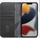 Apple iPhone 13 pro Hoesje - Decoded - Wallet Serie - Echt Leer Bookcase - Zwart - Hoesje Geschikt Voor Apple iPhone 13 pro