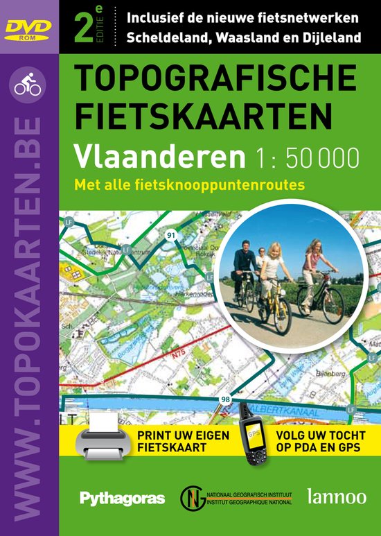 Cover van het boek 'Topografische fietskaarten Vlaanderen' van  Nvt
