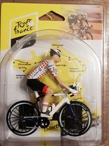 Solido schaalmodel wielrenner Tour de France, bolletjestrui schaal 1:18
