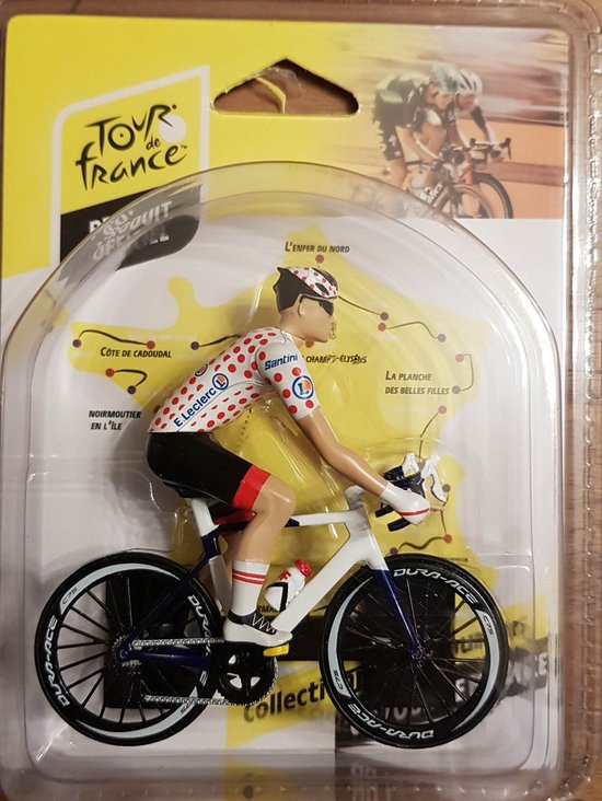 Solido schaalmodel wielrenner Tour de France, bolletjestrui schaal 118 bol Solido schaalmodel wielrenner Tour de France, bolletjestrui schaal 118 bol