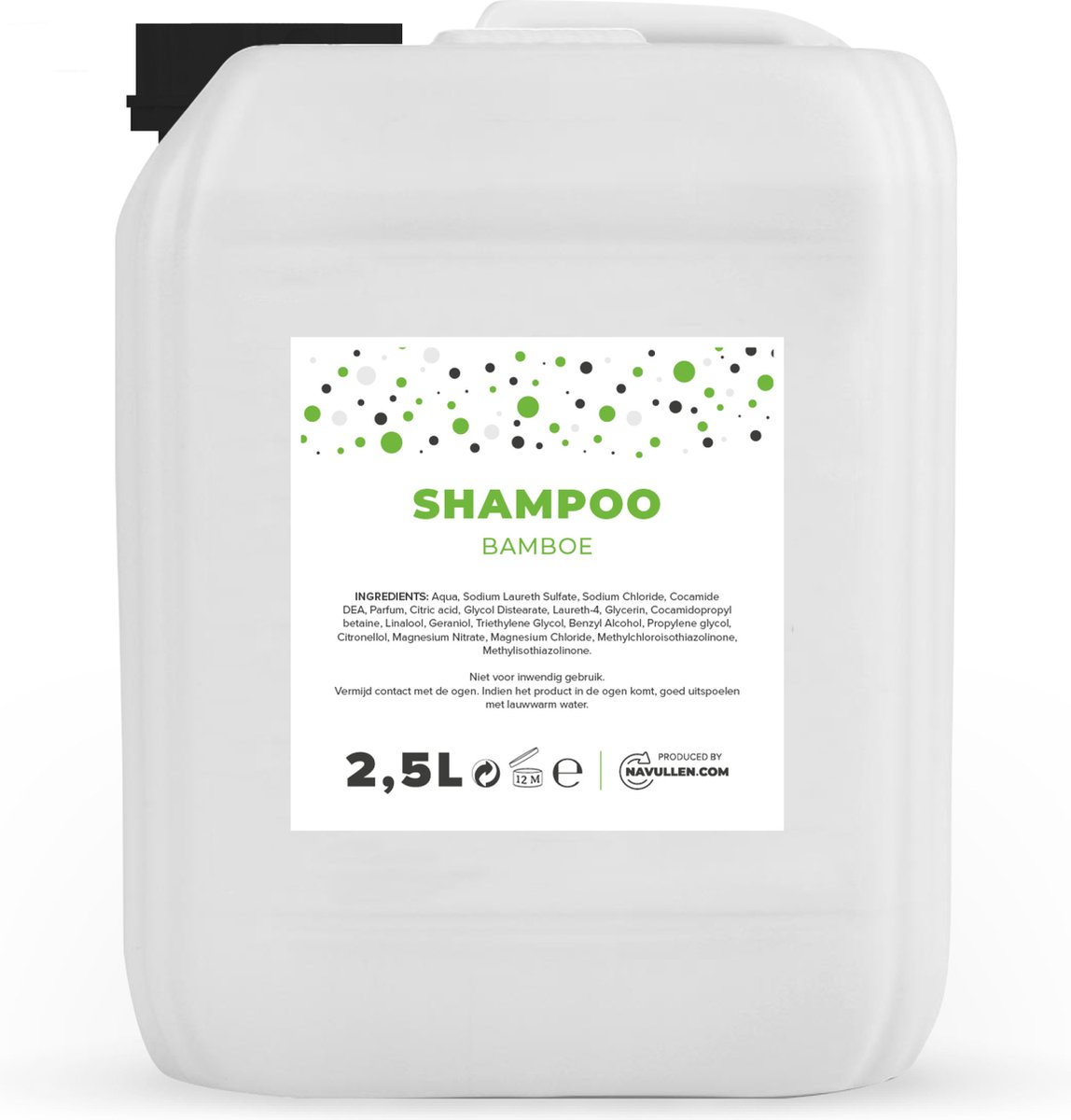 Shampoo - Bamboe - Parelmoer - 2,5 Liter - Jerrycan - Navulling - Navullen