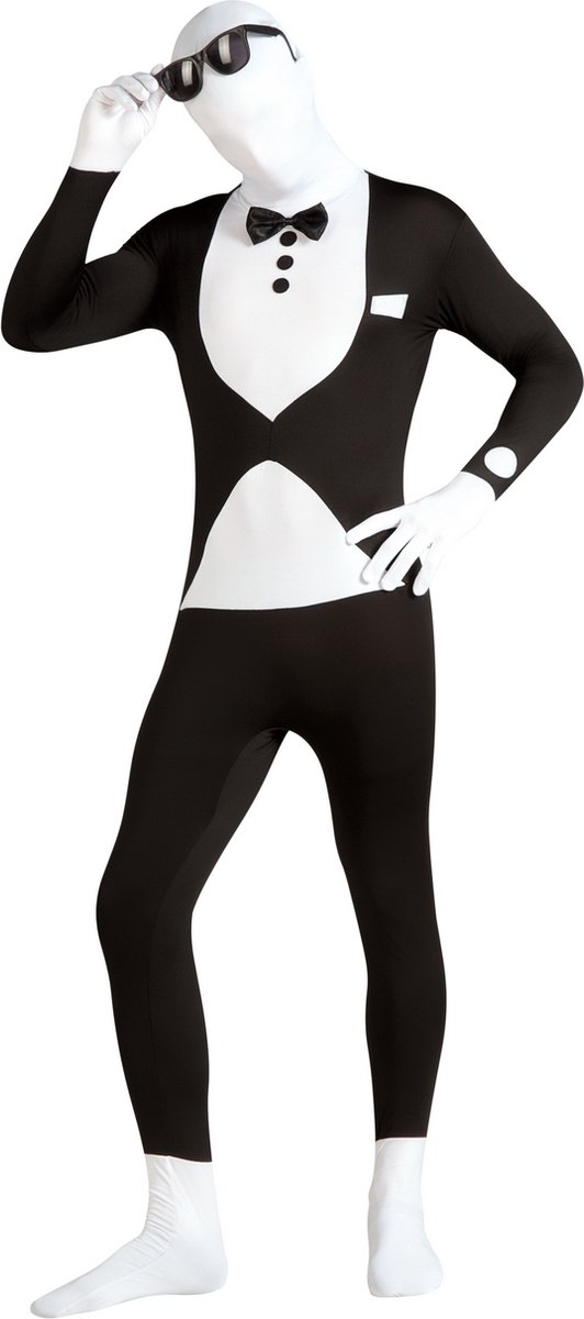 Rubies - Feesten & Gelegenheden Kostuum - Second Skin Smoking Gala Morphsuit Tuxedo - Man - - Maat 44-46 - Carnavalskleding - Verkleedkleding