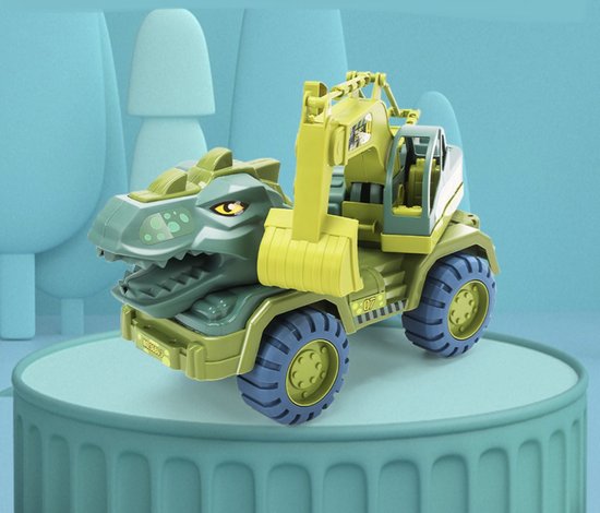 Dinosaurus graafmachine Speelgoed auto - Dino graafmachine - Inclusief Attributen - Auto Speelgoed Jongens