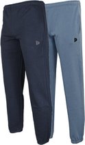 Lot de 2 pantalons de survêtement Donnay avec élastique - Pantalons de sport - Homme - Taille S - Marine & Blue gris (485)