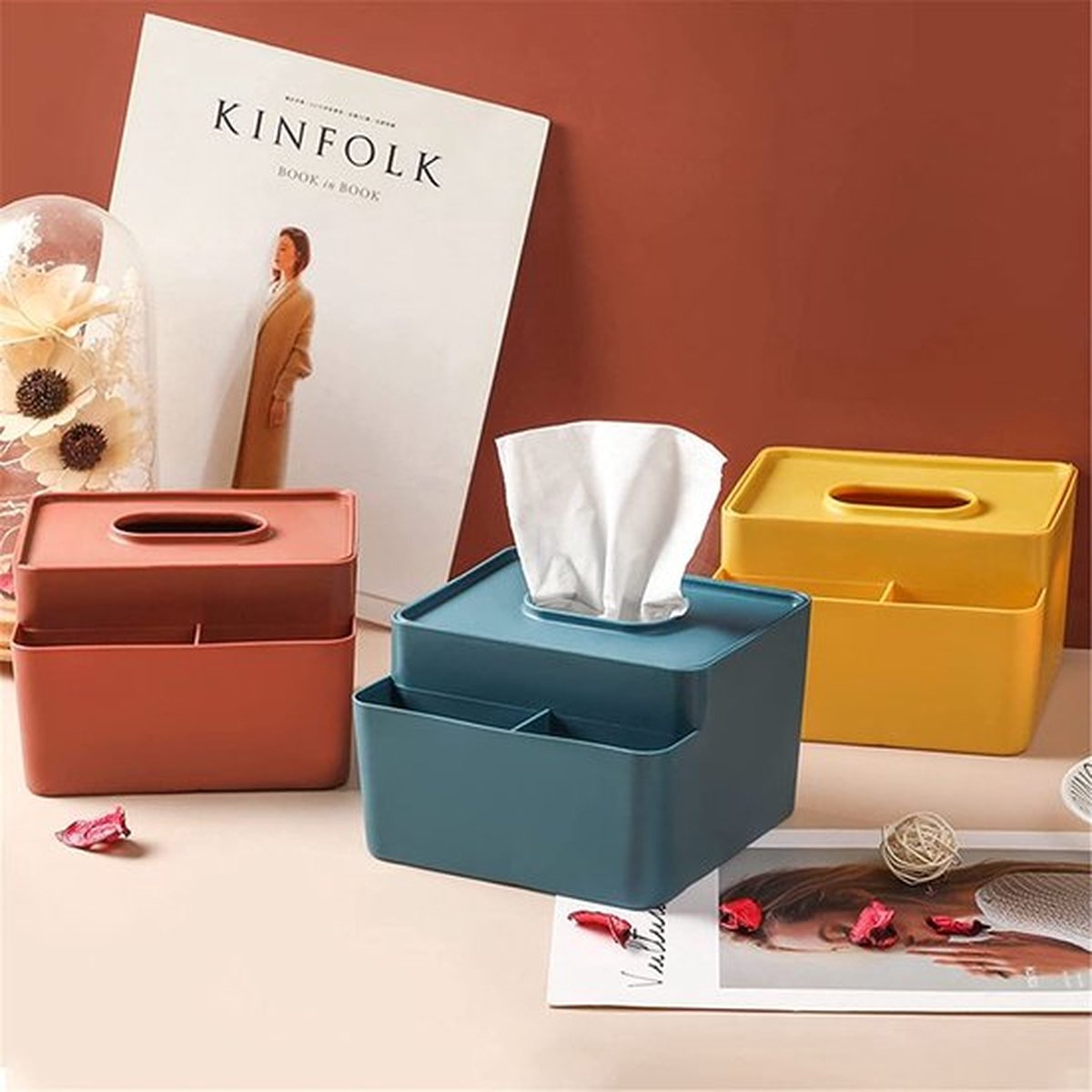 JUSK Support de boîte à mouchoirs design – Boîte à mouchoirs en
