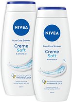 NIVEA Crème Soft - 2 x 250 ml - Voordeelverpakking - Douchecrème